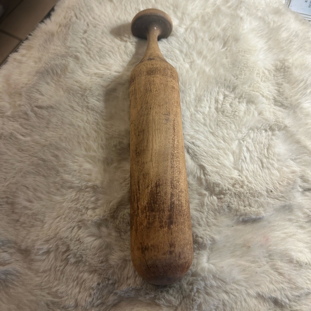 Vintage Wooden Pestle for food mill or strainer or colander 10.5" rounded end